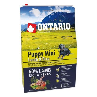 Ontario Puppy Mini Lamb & Rice 2,25kg / Dla szczeniąt małych ras z Jagnięciną i ryżem 2,25kg (214-10195) ONTARIO