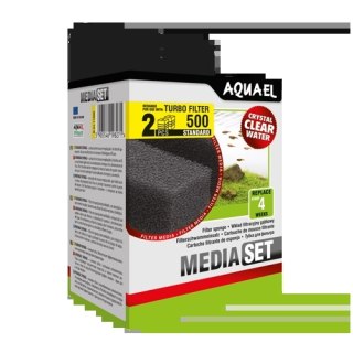 AQUAEL Wkład filtracyjny Gąbkowy Turbo 500 MediaSet 2szt AQUA EL