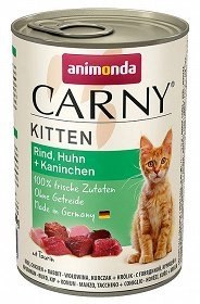 Animonda Cat Carny Kitten Wołowina, Kurczak + Królik 400g Animonda