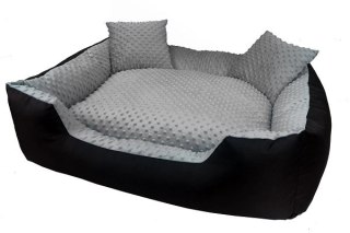 DogStuffs Legowisko kanapa MINKY szare 80x60cm DogStuffs