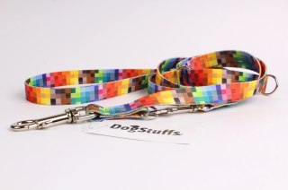 DogStuffs Smycz Regulowana - Piksele 25mm/220cm DogStuffs