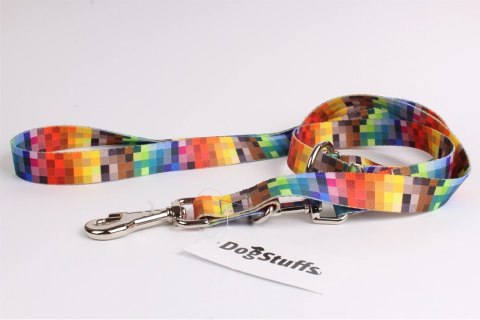 DogStuffs Smycz Regulowana - Piksele 25mm/220cm DogStuffs