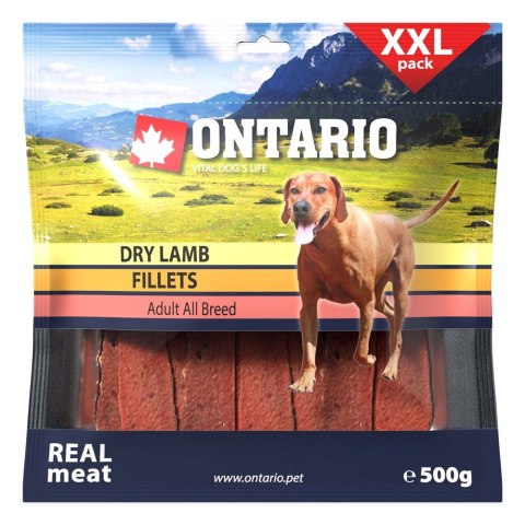 ONTARIO Snack Dry Lamb Fillet 500g / Ontario przysmak dla psów suszone filety z jagnięciny 500g (214-5044) ONTARIO