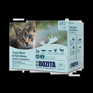 BOZITA Multibox Mięsne I Rybne Kawałki W Sosie 12x85g Bozita