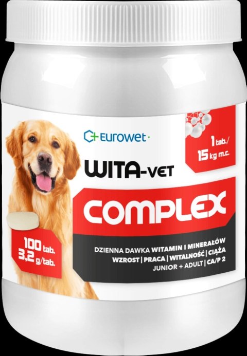 Eurowet Wita-Vet Junior + Adult 100tab Eurowet Eurowet Wita-Vet Junior + Adult 100tab Eurowet