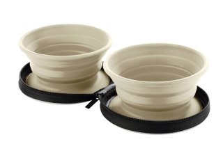 HUNTER miski silikonowe w etui List beżowe 2x750ml Hunter