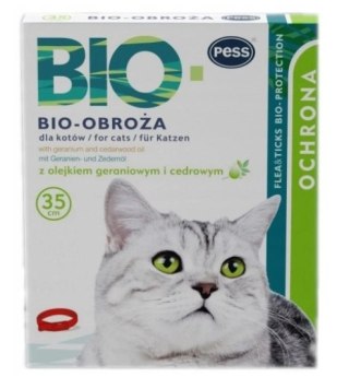 PESS Obroża biologiczna z olejkiem geraniowym 35cm Pess