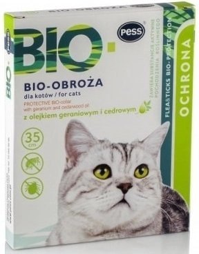 PESS Obroża biologiczna z olejkiem geraniowym 35cm Pess PESS Obroża biologiczna z olejkiem geraniowym 35cm Pess