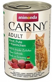 Animonda Cat Carny Adult Wołowina, Indyk I Królik 400g Animonda