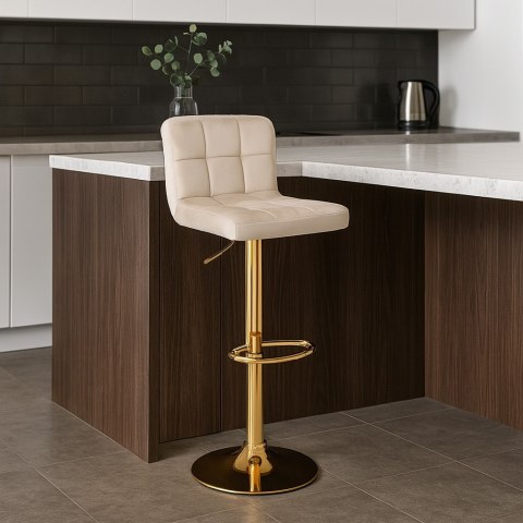 Hoker barowy Arako Gold beżowy Velvet Hoker barowy Arako Gold beżowy Velvet