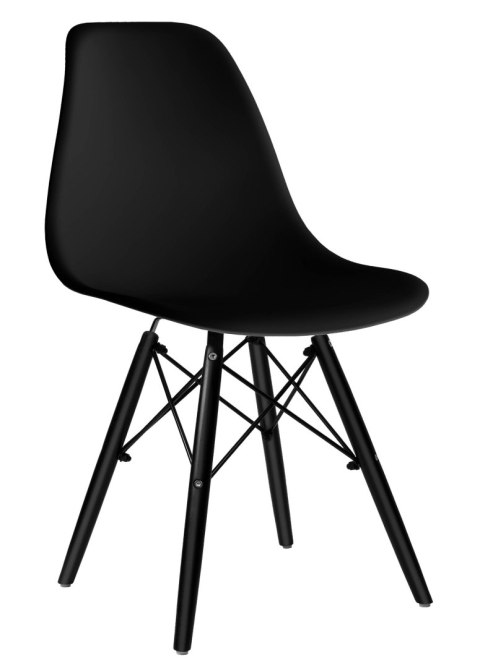 Krzesło plastikowe Paris Black DSW czarne Krzesło plastikowe Paris Black DSW czarne