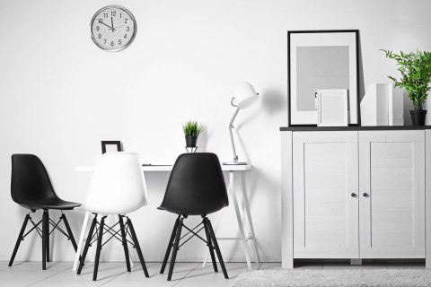 Krzesło plastikowe Paris Black DSW czarne Krzesło plastikowe Paris Black DSW czarne