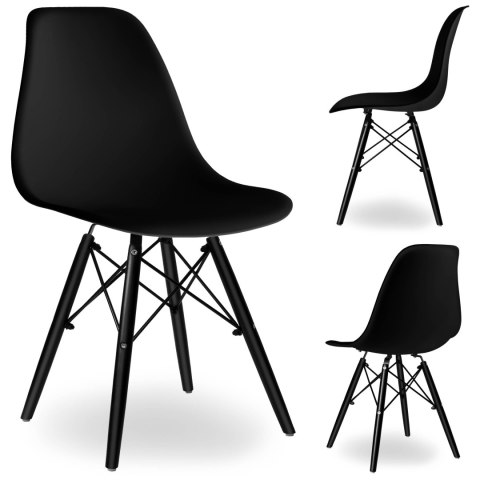 Krzesło plastikowe Paris Black DSW czarne Krzesło plastikowe Paris Black DSW czarne