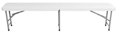 Ławka cateringowa składana 180 cm biała