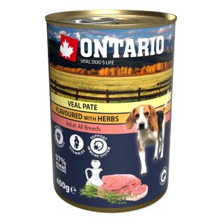ONTARIO PATE cielecina w ziołach 400g puszka dla psa (214-21182)