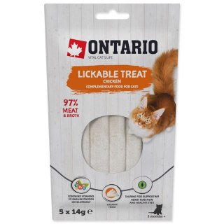 ONTARIO Przysmak do lizania dla kotów o smaku kurczaka 5x14g (213-53313)