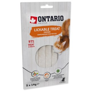 ONTARIO Przysmak do lizania dla kotów o smaku kurczaka 5x14g (213-53313)