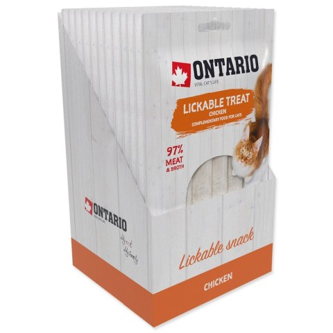 ONTARIO Przysmak do lizania dla kotów o smaku kurczaka 5x14g (213-53313)