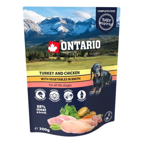 ONTARIO Saszetka Indyk i kurczak z warzywami w bulionie 300g (214-3338)