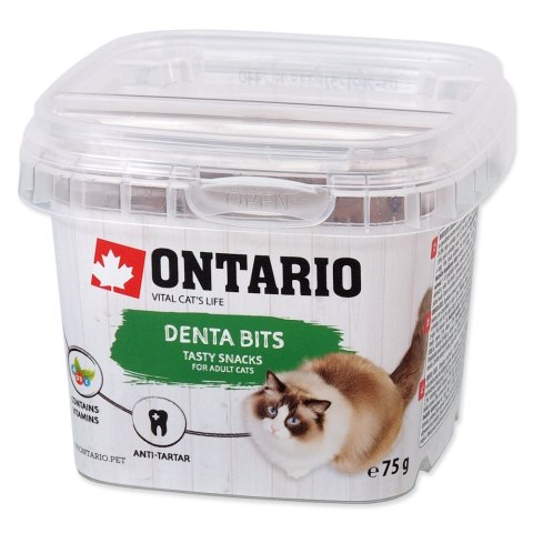 ONTARIO Snack Denta Bits 75g / Przysmak funkcjionalny dla kotów czyszcząc zęby 75g (213-5410)