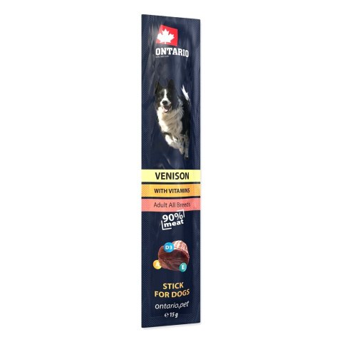 ONTARIO Stick for dogs venison 15g - ONTARIO kabanosy dla psów 15g dziczyzna (214-5806)