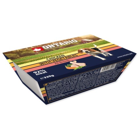 ONTARIO alu tacka kurczak z warzywami konserwa dla psa 320g (214-2432)