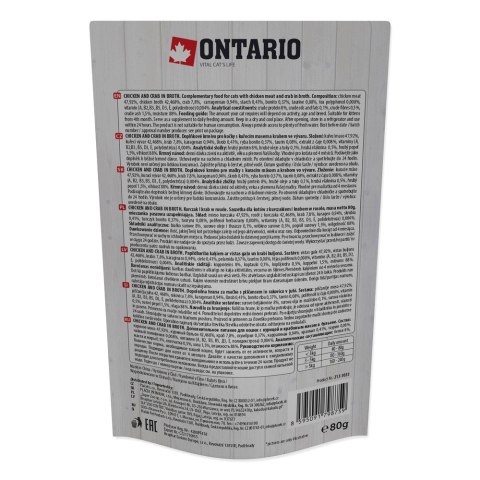 ONTARIO saszetka Kurczak i kraby w rosole 80g (213-3033)