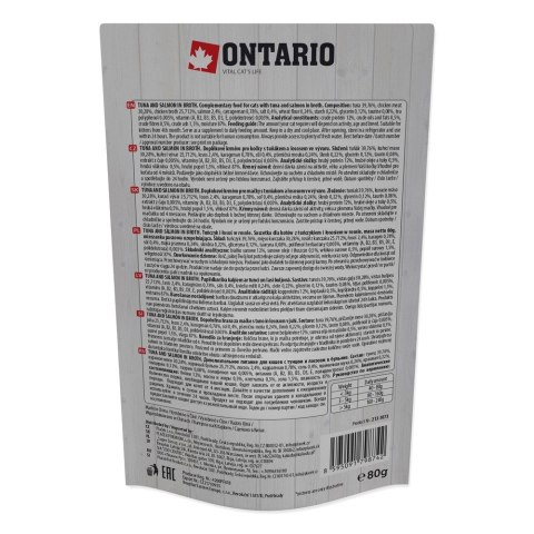 ONTARIO saszetka tuńczyk i łosoś w rosole 80g (213-3073)