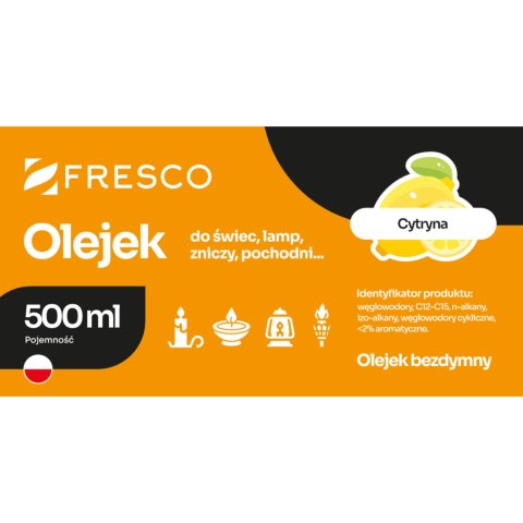 Paliwo olej do lamp, pochodni i świec 500ml CYTRYNOWY Paliwo olej do lamp, pochodni i świec 500ml CYTRYNOWY