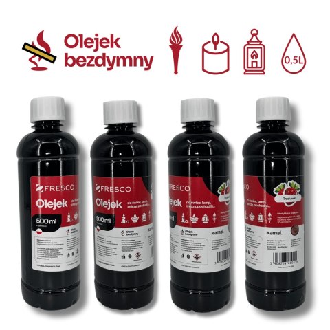 Paliwo olej do lamp, pochodni i świec 500ml TRUSKAWKA Paliwo olej do lamp, pochodni i świec 500ml TRUSKAWKA