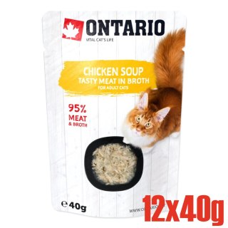 ONTARIO Cat Soup Chicken with vegetables opak. 12x40g (213-31310)