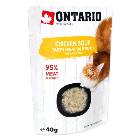 ONTARIO Cat Soup Chicken with vegetables opak. 12x40g (213-31310)