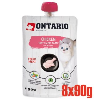 ONTARIO Kitten Chicken Fresh Meat Paste opak. 8x90g (213-523081)