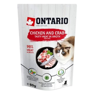ONTARIO saszetka Kurczak i kraby w rosole opak. 15x80g (213-30330)