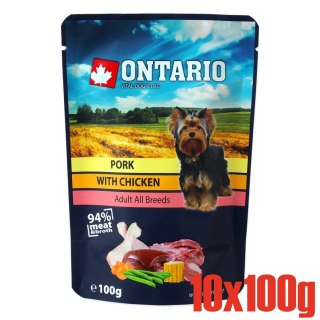 ONTARIO saszetka wieprzowina z Kurczakiem w rosole opak. 10x100g (214-30620)