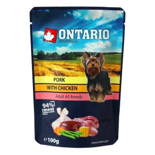 ONTARIO saszetka wieprzowina z Kurczakiem w rosole opak. 10x100g (214-30620)