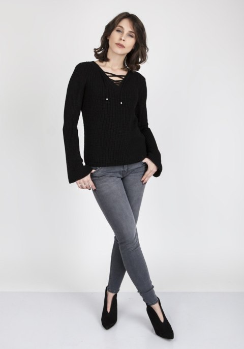 Sweter Kylie SWE 117 Czarny Sweter Kylie SWE 117 Czarny