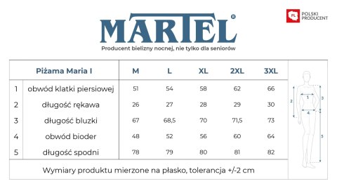 PIŻAMA DAMSKA MARIA I 200 KR MARTEL