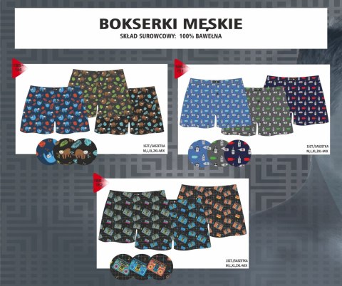 BOKSERKI BAWEŁNIANE SASZETKA 1BB-146 REDO