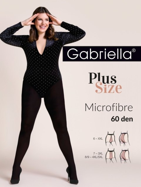 RAJSTOPY MICROFIBRE PLUS SIZE 60 DEN R.7 GABRIELLA RAJSTOPY MICROFIBRE PLUS SIZE 60 DEN R.7 GABRIELLA