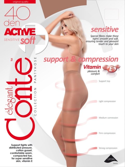 RAJSTOPY ACTIVE SOFT 40 DEN R.2-4 CONTE RAJSTOPY ACTIVE SOFT 40 DEN R.2-4 CONTE