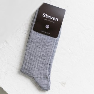 SKARPETY BEZUCISKOWE W PRĄŻEK MERINO WOOL 130 STEVEN