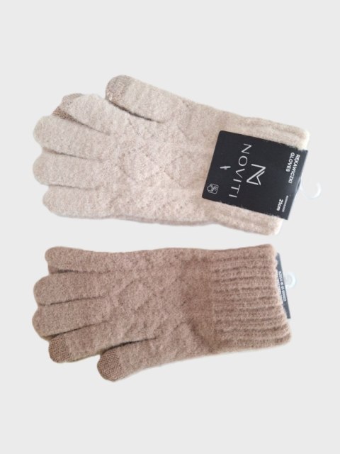 RĘKAWICZKI DAMSKIE RZ054 5P ROMBY NOVITI RĘKAWICZKI DAMSKIE RZ054 5P ROMBY NOVITI