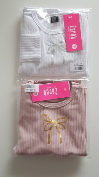 BLUZKA DZIEWCZĘCA KOKARDKA DR R.122-128 SALE ŻAREK