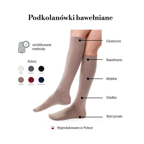 PODKOLANÓWKI DAMSKIE BAWEŁNIANE 072 STEVEN PODKOLANÓWKI DAMSKIE BAWEŁNIANE 072 STEVEN