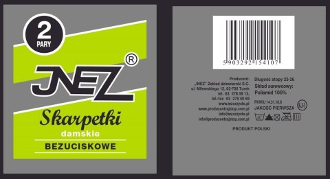 SKARPETKI DAMSKIE ELASTIL INEZ SKARPETKI DAMSKIE ELASTIL INEZ