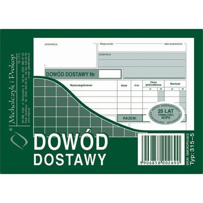 DOWÓD DOSTAWY A6 (WIELOKOPIA)