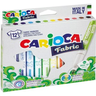 FLAMASTRY DO TKANIN CARIOCA 12 KOLORÓW