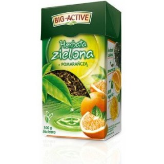 Herbata Big-Active 100g zielona z pomarańczą