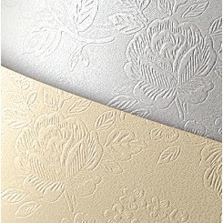 KARTON OZDOBNY A4/220g FLORAL DIAMENTOWA BIEL (20)
